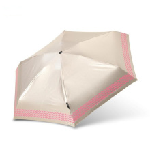 Super light fashion mini 5 fold excellent anti uv sunscreen umbrella